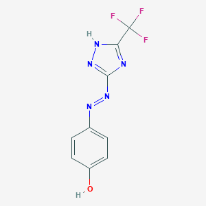 molecular formula C9H6F3N5O B392363 4-{[3-(trifluoromethyl)-1H-1,2,4-triazol-5-yl]diazenyl}phenol 