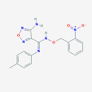 4-amino-N'-({2-nitrobenzyl}oxy)-N-(4-methylphenyl)-1,2,5-oxadiazole-3-carboximidamide