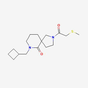 7-(cyclobutylmethyl)-2-[(methylthio)acetyl]-2,7-diazaspiro[4.5]decan-6-one