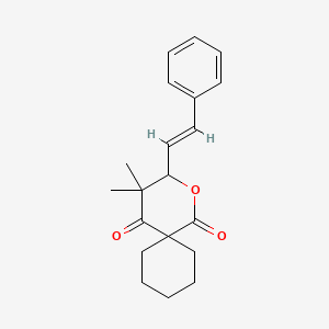 4,4-dimethyl-3-(2-phenylvinyl)-2-oxaspiro[5.5]undecane-1,5-dione