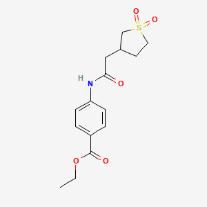 Ethyl 4-[[2-(1,1-dioxothiolan-3-yl)acetyl]amino]benzoate