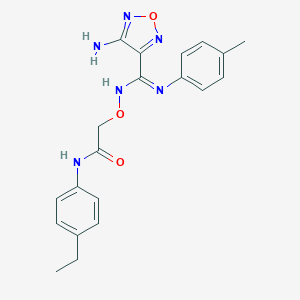 2-({[(4-amino-1,2,5-oxadiazol-3-yl)(4-toluidino)methylene]amino}oxy)-N-(4-ethylphenyl)acetamide