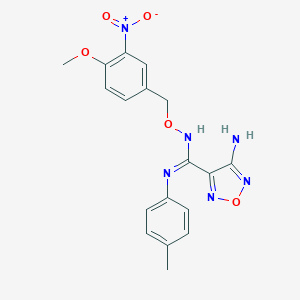 molecular formula C18H18N6O5 B392374 4-Amino-N-(4-methoxy-3-nitro-benzyloxy)-N'-p-tolyl-furazan-3-carboxamidine 