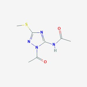 N-[1-acetyl-3-(methylsulfanyl)-1H-1,2,4-triazol-5-yl]acetamide