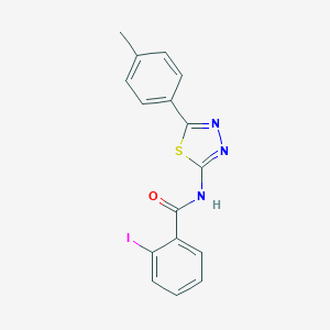 molecular formula C16H12IN3OS B392384 2-iodo-N-[5-(4-methylphenyl)-1,3,4-thiadiazol-2-yl]benzamide 