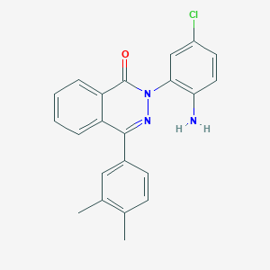 molecular formula C22H18ClN3O B392396 2-(2-Amino-5-chlorophenyl)-4-(3,4-dimethylphenyl)phthalazine-1(2H)-one 