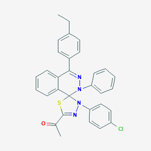 molecular formula C31H25ClN4OS B392397 1-[3'-(4-chlorophenyl)-4-(4-ethylphenyl)-2-phenyl-2H,3'H-spiro[phthalazine-1,2'-[1,3,4]thiadiazol]-5'-yl]ethanone 