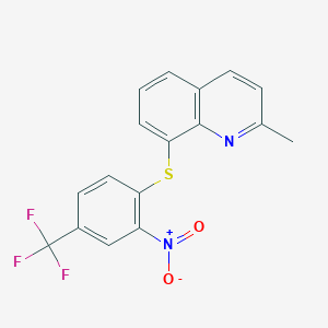 2-Methyl-8-{[2-nitro-4-(trifluoromethyl)phenyl]sulfanyl}quinoline