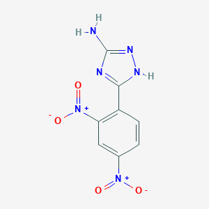 molecular formula C8H6N6O4 B392401 5-amino-3-{2,4-bisnitrophenyl}-1H-1,2,4-triazole 