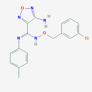 molecular formula C17H16BrN5O2 B392404 4-amino-N'-[(3-bromobenzyl)oxy]-N-(4-methylphenyl)-1,2,5-oxadiazole-3-carboximidamide 
