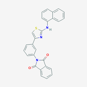molecular formula C27H17N3O2S B392408 2-{3-[2-(1-naphthylamino)-1,3-thiazol-4-yl]phenyl}-1H-isoindole-1,3(2H)-dione 