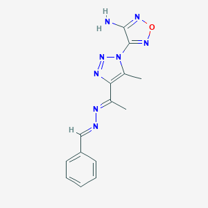 benzaldehyde {1-[1-(4-amino-1,2,5-oxadiazol-3-yl)-5-methyl-1H-1,2,3-triazol-4-yl]ethylidene}hydrazone