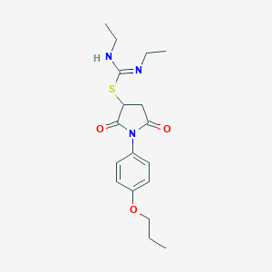 2,5-dioxo-1-(4-propoxyphenyl)-3-pyrrolidinyl N,N'-diethylimidothiocarbamate