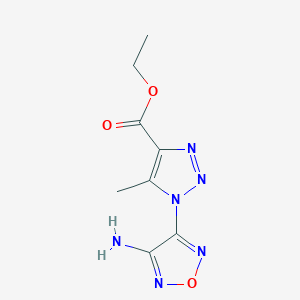 molecular formula C8H10N6O3 B392413 ethyl 1-(4-amino-1,2,5-oxadiazol-3-yl)-5-methyl-1H-1,2,3-triazole-4-carboxylate CAS No. 314032-02-5