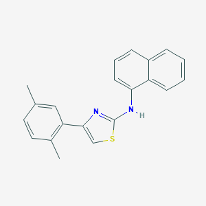 molecular formula C21H18N2S B392421 N-[4-(2,5-dimethylphenyl)-1,3-thiazol-2-yl]-N-(1-naphthyl)amine 