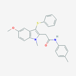 2-[5-methoxy-1-methyl-3-(phenylsulfanyl)-1H-indol-2-yl]-N-(4-methylphenyl)acetamide