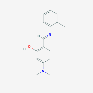 molecular formula C18H22N2O B392428 5-(Diethylamino)-2-{[(2-methylphenyl)imino]methyl}phenol CAS No. 311795-17-2