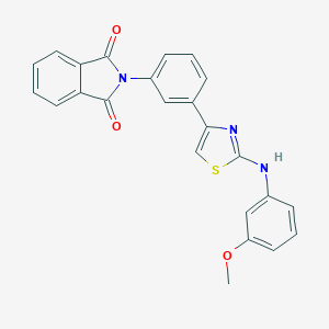 molecular formula C24H17N3O3S B392429 2-{3-[2-(3-methoxyanilino)-1,3-thiazol-4-yl]phenyl}-1H-isoindole-1,3(2H)-dione 