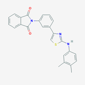 molecular formula C25H19N3O2S B392432 2-{3-[2-(3,4-dimethylanilino)-1,3-thiazol-4-yl]phenyl}-1H-isoindole-1,3(2H)-dione 