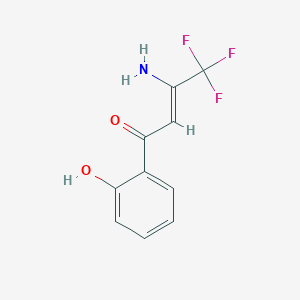 molecular formula C10H8F3NO2 B392439 3-Amino-4,4,4-trifluoro-1-(2-hydroxyphenyl)-2-buten-1-one 