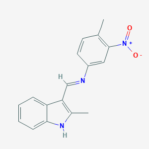 3-[({3-nitro-4-methylphenyl}imino)methyl]-2-methyl-1H-indole