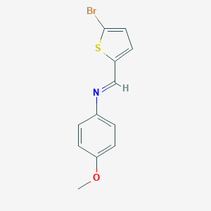 molecular formula C12H10BrNOS B392449 N-[(5-bromo-2-thienyl)methylene]-N-(4-methoxyphenyl)amine 