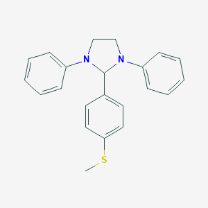 molecular formula C22H22N2S B392451 2-(4-(Methylthio)phenyl)-1,3-diphenylimidazolidine CAS No. 304455-37-6