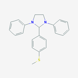 molecular formula C22H22N2S B392451 2-(4-(Methylthio)phenyl)-1,3-Diphenylimidazolidin CAS No. 304455-37-6