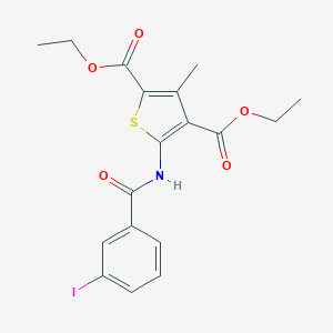 molecular formula C18H18INO5S B392458 Diethyl 5-(3-iodobenzamido)-3-methylthiophene-2,4-dicarboxylate CAS No. 313229-98-0