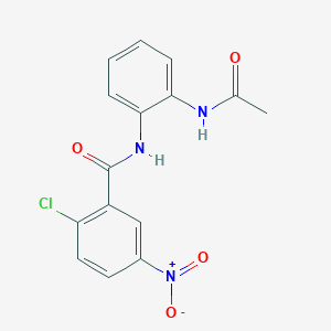 molecular formula C15H12ClN3O4 B3924594 N-[2-(acetylamino)phenyl]-2-chloro-5-nitrobenzamide 