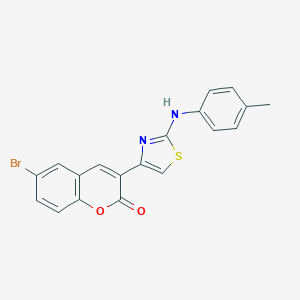 molecular formula C19H13BrN2O2S B392461 6-bromo-3-{2-[(4-methylphenyl)amino]-1,3-thiazol-4-yl}-2H-chromen-2-one 