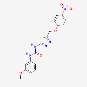 molecular formula C17H15N5O5S B3924613 N-(3-methoxyphenyl)-N'-{5-[(4-nitrophenoxy)methyl]-1,3,4-thiadiazol-2-yl}urea 