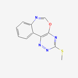 molecular formula C11H8N4OS B3924616 3-(methylthio)[1,2,4]triazino[5,6-d][3,1]benzoxazepine 