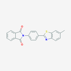 molecular formula C22H14N2O2S B392468 2-(4-(6-Methylbenzo[d]thiazol-2-yl)phenyl)isoindoline-1,3-dione CAS No. 311315-93-2