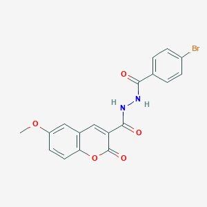 N'-(4-bromobenzoyl)-6-methoxy-2-oxo-2H-chromene-3-carbohydrazide