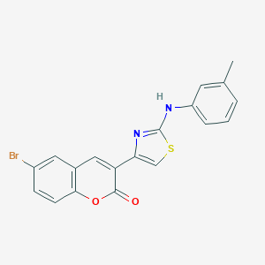 molecular formula C19H13BrN2O2S B392472 6-bromo-3-[2-(3-toluidino)-1,3-thiazol-4-yl]-2H-chromen-2-one 
