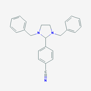 molecular formula C24H23N3 B392474 4-(1,3-Dibenzyl-2-imidazolidinyl)benzonitrile 
