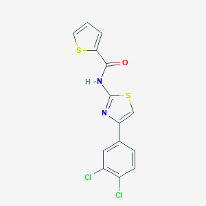 N-[4-(3,4-dichlorophenyl)-1,3-thiazol-2-yl]thiophene-2-carboxamide
