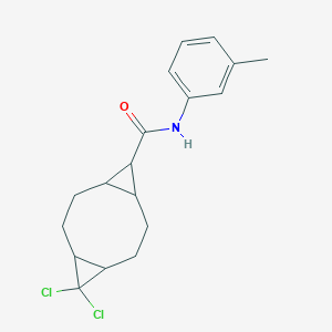10,10-dichloro-N-(3-methylphenyl)tricyclo[7.1.0.0~4,6~]decane-5-carboxamide