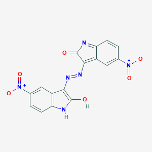 molecular formula C16H8N6O6 B392494 5-nitro-1H-indole-2,3-dione 3-({5-nitro-2-oxo-1,2-dihydro-3H-indol-3-ylidene}hydrazone) 