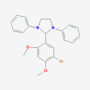 molecular formula C23H23BrN2O2 B392496 2-(5-Bromo-2,4-dimethoxyphenyl)-1,3-diphenylimidazolidine 