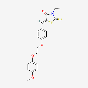 3-ethyl-5-{4-[2-(4-methoxyphenoxy)ethoxy]benzylidene}-2-thioxo-1,3-thiazolidin-4-one