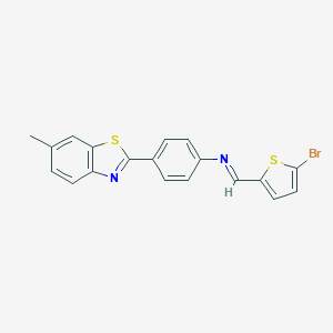 N-[(5-bromo-2-thienyl)methylene]-N-[4-(6-methyl-1,3-benzothiazol-2-yl)phenyl]amine