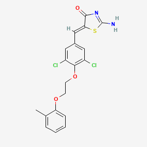 5-{3,5-dichloro-4-[2-(2-methylphenoxy)ethoxy]benzylidene}-2-imino-1,3-thiazolidin-4-one