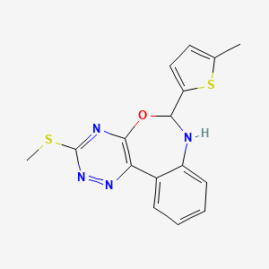 6-(5-methyl-2-thienyl)-3-(methylthio)-6,7-dihydro[1,2,4]triazino[5,6-d][3,1]benzoxazepine