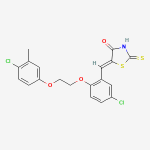 5-{5-chloro-2-[2-(4-chloro-3-methylphenoxy)ethoxy]benzylidene}-2-thioxo-1,3-thiazolidin-4-one