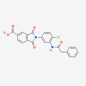 2-[4-Chloro-3-[(2-phenylacetyl)amino]phenyl]-1,3-dioxoisoindole-5-carboxylic acid