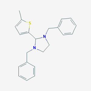 molecular formula C22H24N2S B392510 1,3-Dibenzyl-2-(5-methylthiophen-2-yl)imidazolidine CAS No. 301318-48-9