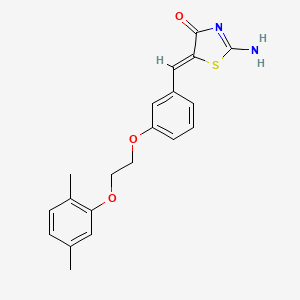 molecular formula C20H20N2O3S B3925149 5-{3-[2-(2,5-dimethylphenoxy)ethoxy]benzylidene}-2-imino-1,3-thiazolidin-4-one 