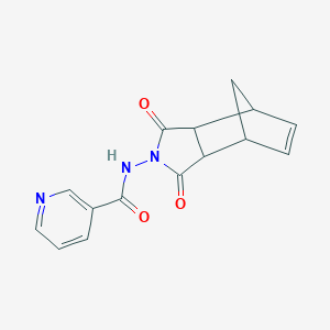 molecular formula C15H13N3O3 B392515 N-(1,3-dioxo-1,3,3a,4,7,7a-hexahydro-2H-4,7-methanoisoindol-2-yl)pyridine-3-carboxamide 